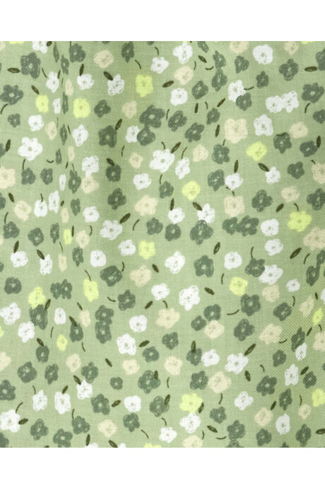 Set dos piezas de algodón, calza y blusa diseño floral Sin color
