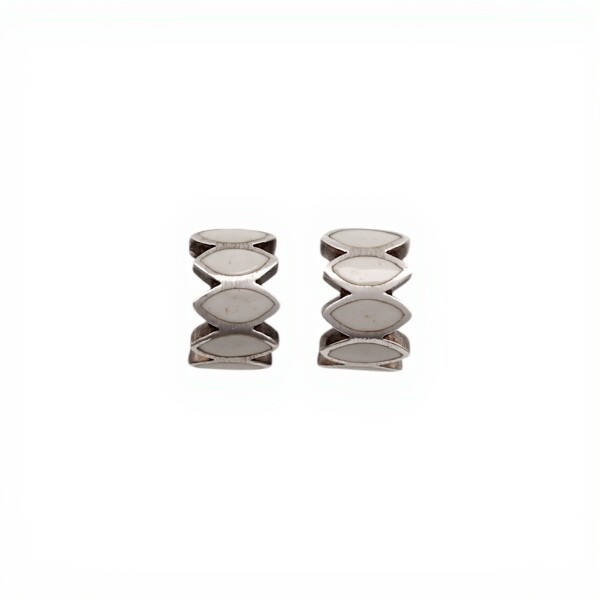 Caravanas Almendra-Plata 925-Piedra Nacar-CA3336 conpiedra