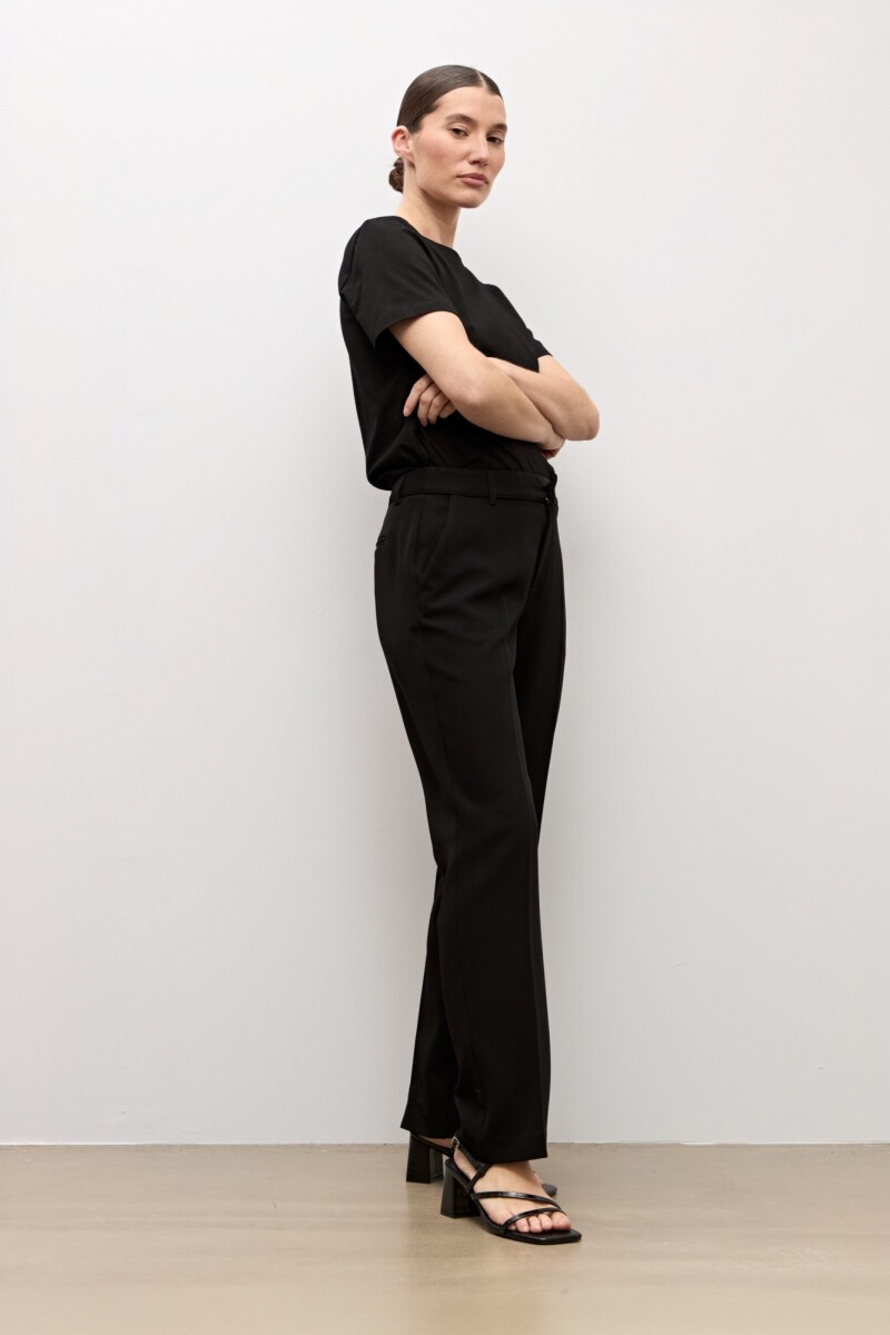 Pantalón recto sastrero negro