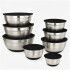 Juego de 8 Bowl De Acero Inoxidable Utensilios Cocina Profesional IMBACK Color Negro Juego de 8 Bowl De Acero Inoxidable Utensilios Cocina Profesional IMBACK Color Negro