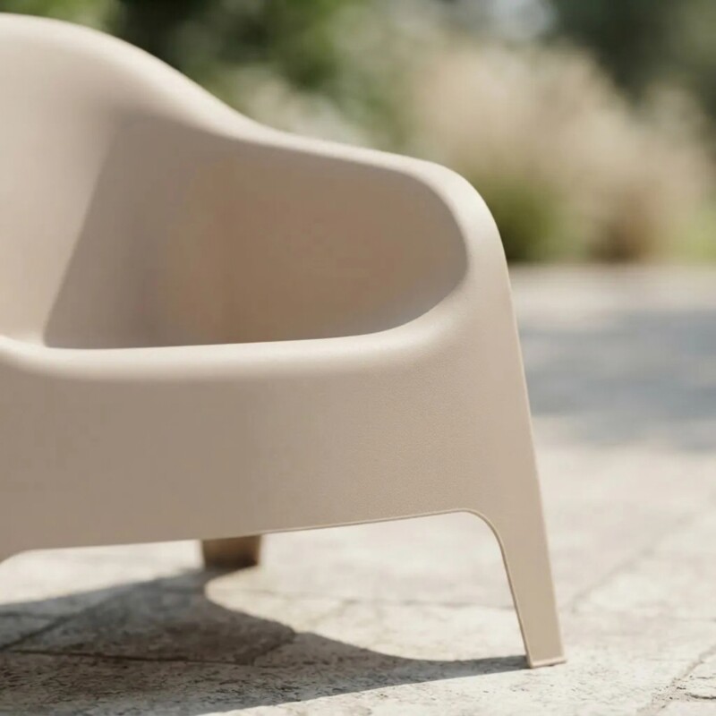 Set de 4 Sillas Plastico Skarpo Jardin Taupe