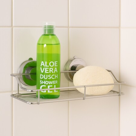 Repisa Soporte para Baño Cocina con Ventosa Acero Inoxidable PLATEADO