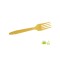 Tenedor Biodegradable x10 Unidades Amarillo Pastel