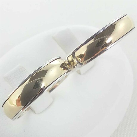 Anillo de plata 925 y double en oro 18 ktes. IDEAL PARA USAR COMO ALIANZAS. Anillo de plata 925 y double en oro 18 ktes. IDEAL PARA USAR COMO ALIANZAS.