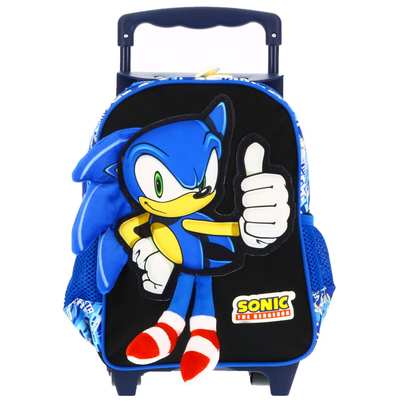 Mochila Disney Carro Sonic 3D Azul - Negro