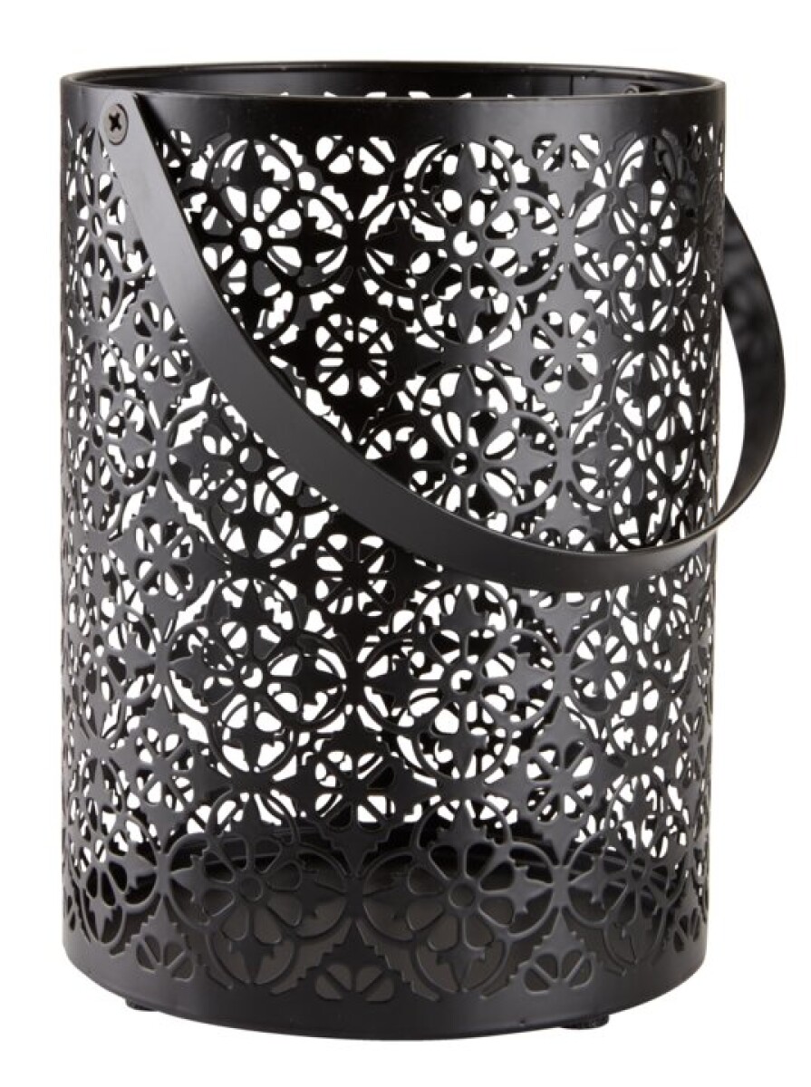 Portavelas HEIMIR Ø15xH20 cm negro 