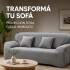 Cubre Sofá Elástico Elastizado Funda 3 Cuerpo Plaza Variante Color Gris Claro