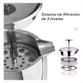 Cafetera de Prensa Francesa de Acero Inoxidable de 1L Cafetera de Prensa Francesa de Acero Inoxidable de 1L