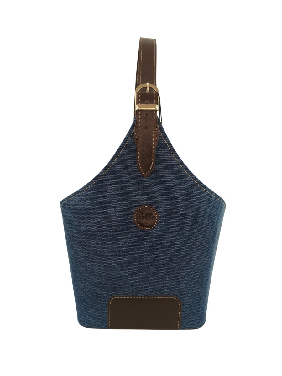 Matera canasto en lona - Azul 