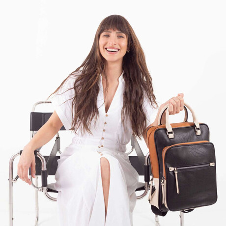 Mochila Caracas Negro Suela Y Arena