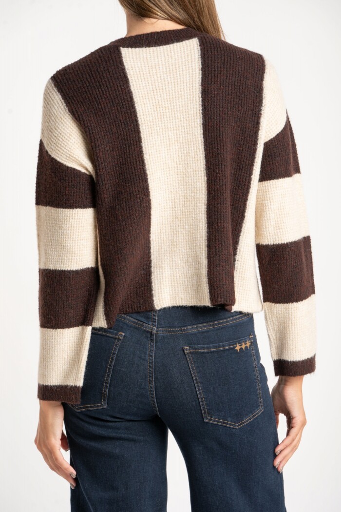 Sweater Rayado Chocolate