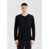 CAMISETA ML MASC PRETO ESCURO
