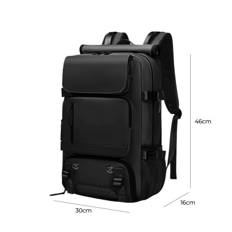 Mochila Bolso Viaje Carry On Impermeable N 1 Laptop Negro