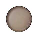 PLATO DE MESA D27CM LINEAS CAMEL BORDE MARRON PLATO DE MESA D27CM LINEAS CAMEL BORDE MARRON