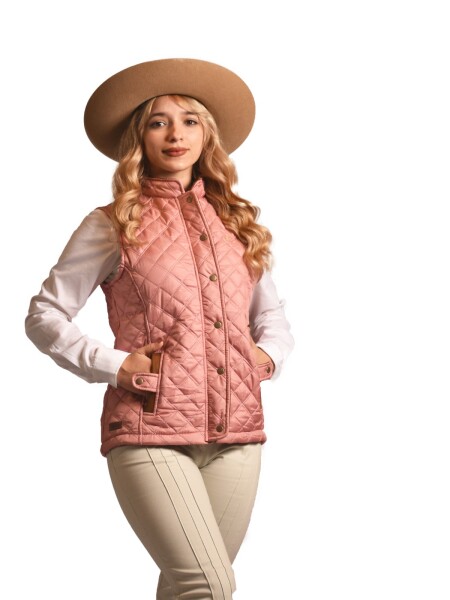 Chaleco Capitoneado Dama Rosa