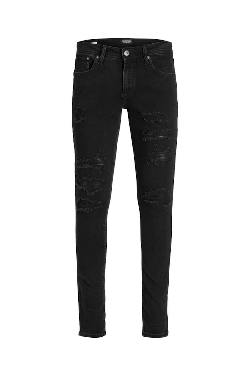 Jeans Skinny Fit "liam" Tejido Súper Elástico Black Denim