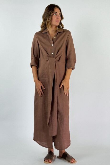 VESTIDO LOTUS Marron