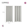 Cortina 100% Blackout 2 Paños Lumax Textura Lino 140x220cm Blanco