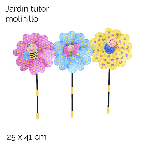 Jardin Tutor Molinillo Flor 25 Cm X 41 Cm Unica