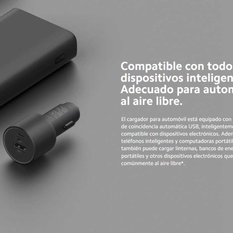 Cargador para Auto Xiaomi 67W de Alta Velocidad – Carga Dual USB-C y USB-A | Máxima Potencia y Compatibilidad en Uruguay Cargador para Auto Xiaomi 67W de Alta Velocidad – Carga Dual USB-C y USB-A | Máxima Potencia y Compatibilidad en Uruguay