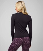 Polo Manga Larga Feather Tech+ Long-Sleeve Top Mujer Black