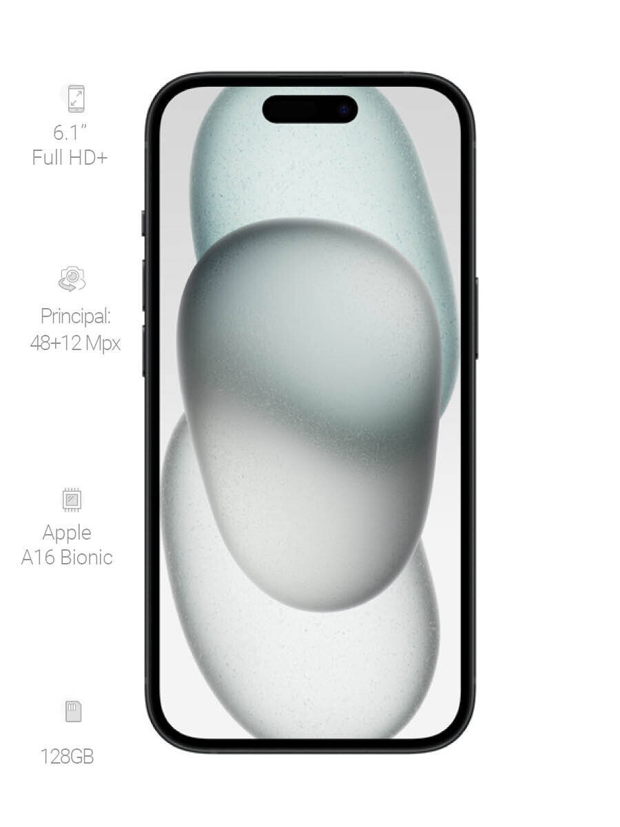Celular IPhone 15 128G Negro 