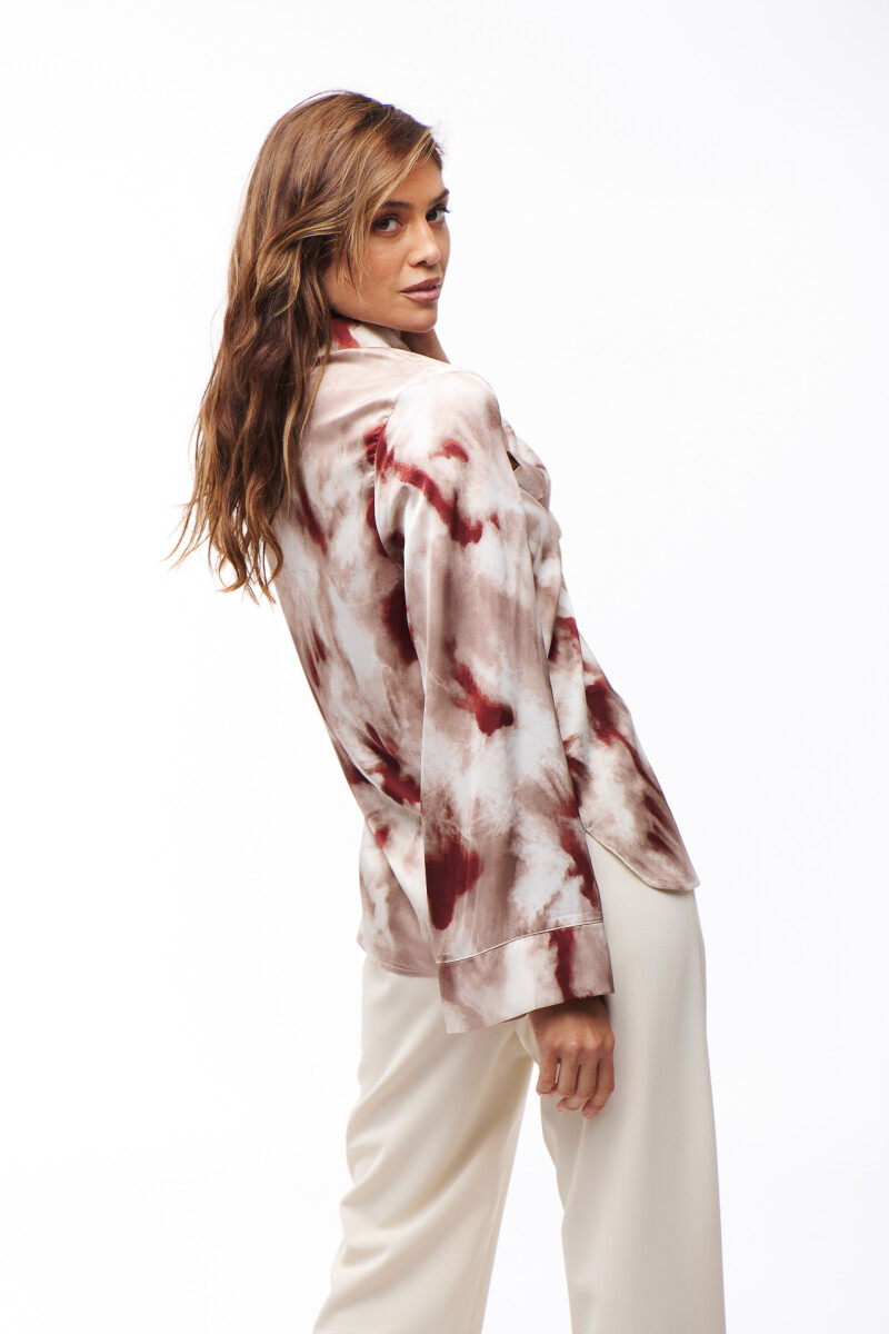 CAMISA AVA ESTAMPADO BORDO