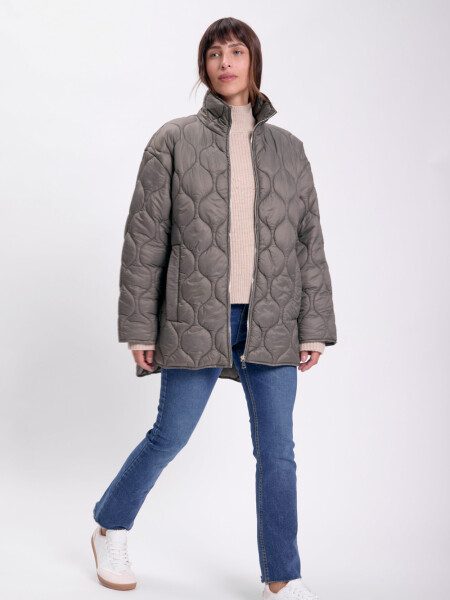 Campera capitoneada Verde