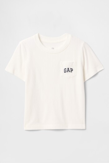 Remera Con Bolsillo Logo Gap Toddler Niño New Off White