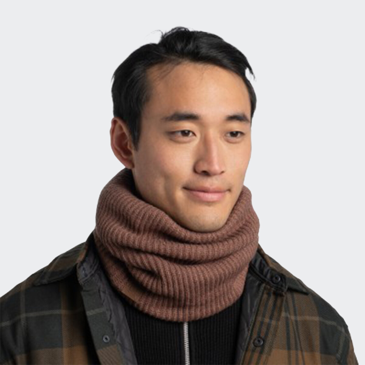Bufanda Buff Knitted & Fleece Rutger - Marrón 