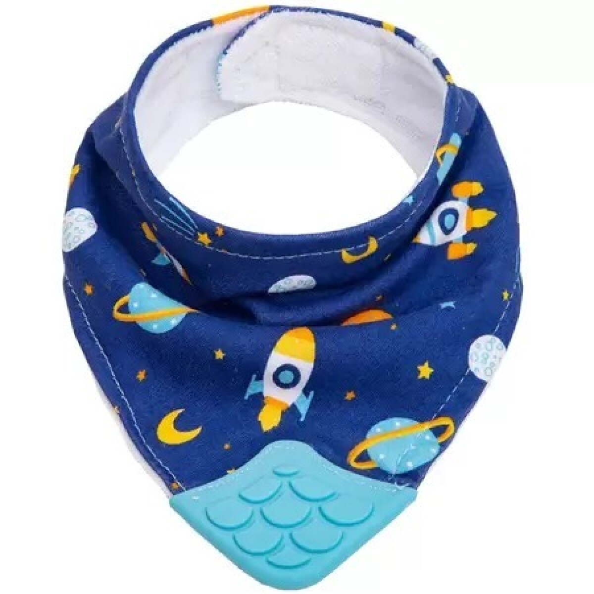 Babero bandana con mordillo BUBA - space azul 