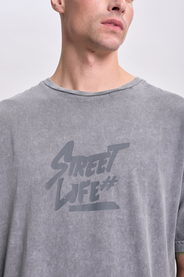 Remera oversize Street Negro