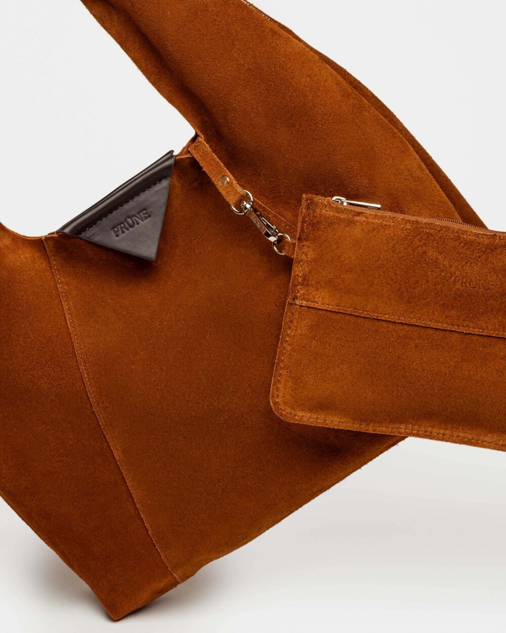Cartera al hombro The Shopping en cuero gamuza Oxido