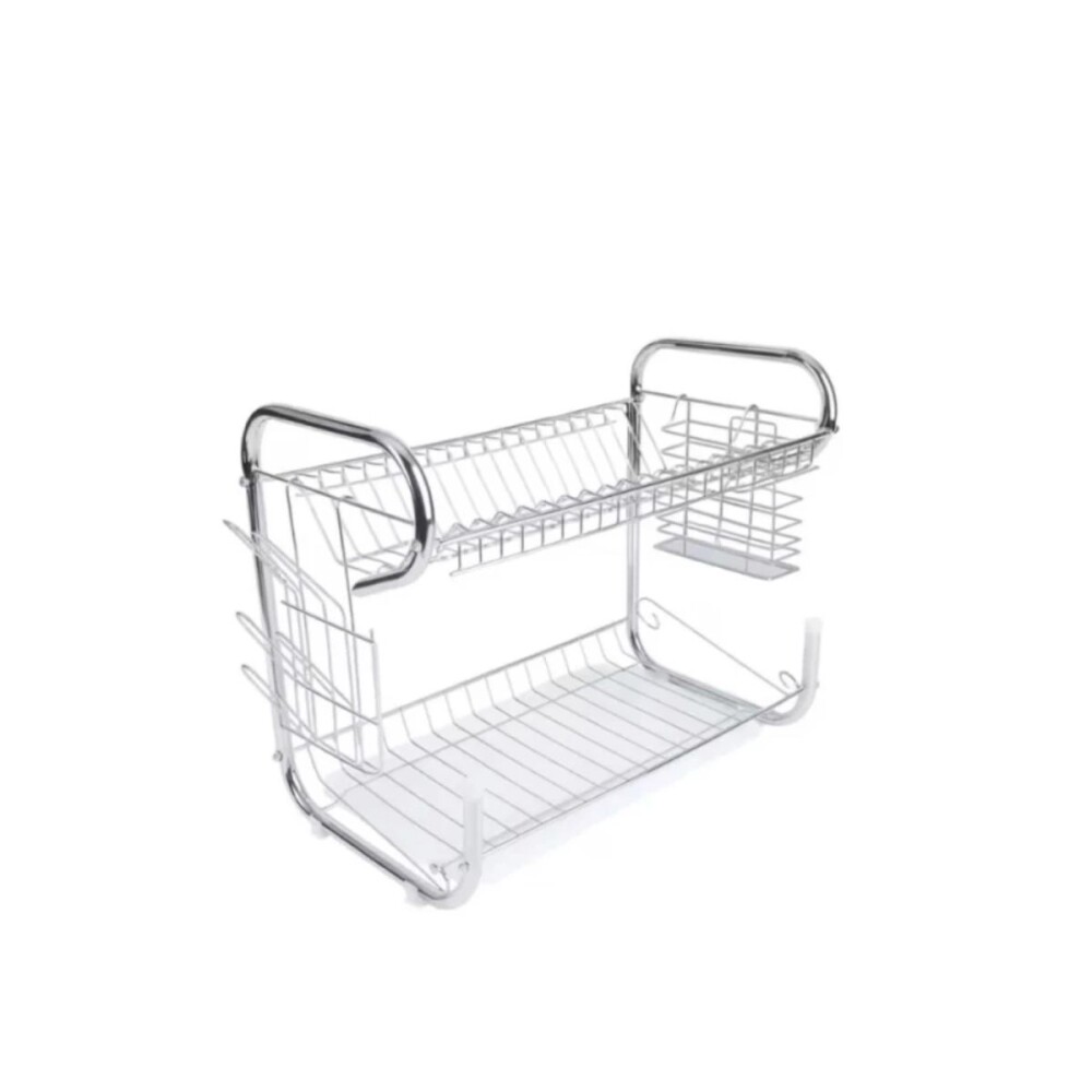 Escurridor Doble Cromado 44x24.50x36 cm Escurridor Doble Cromado 44x24.50x36 Cm