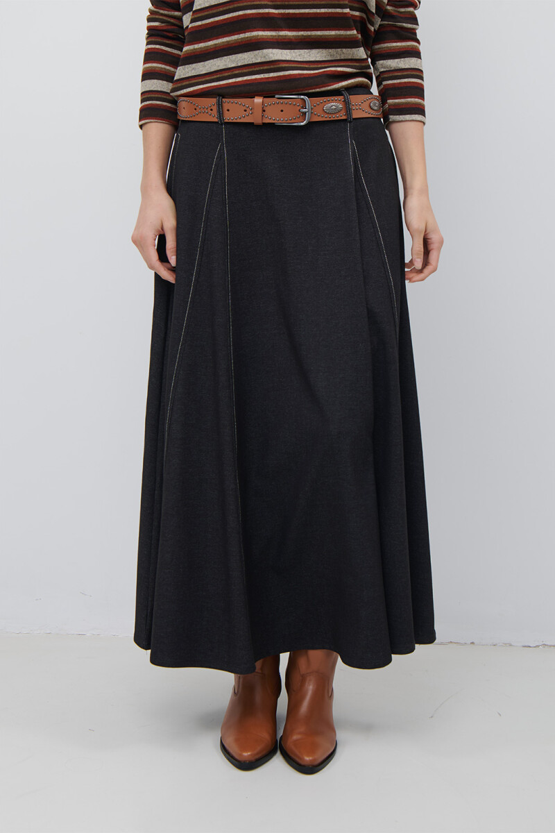 FALDA JEAN TEXTIL NEGRO