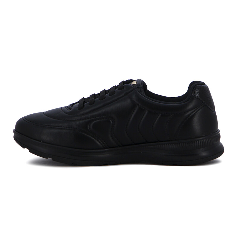 Comfortflex Calzado Deportivo Detalle Costura Cordones De Elástico Negro