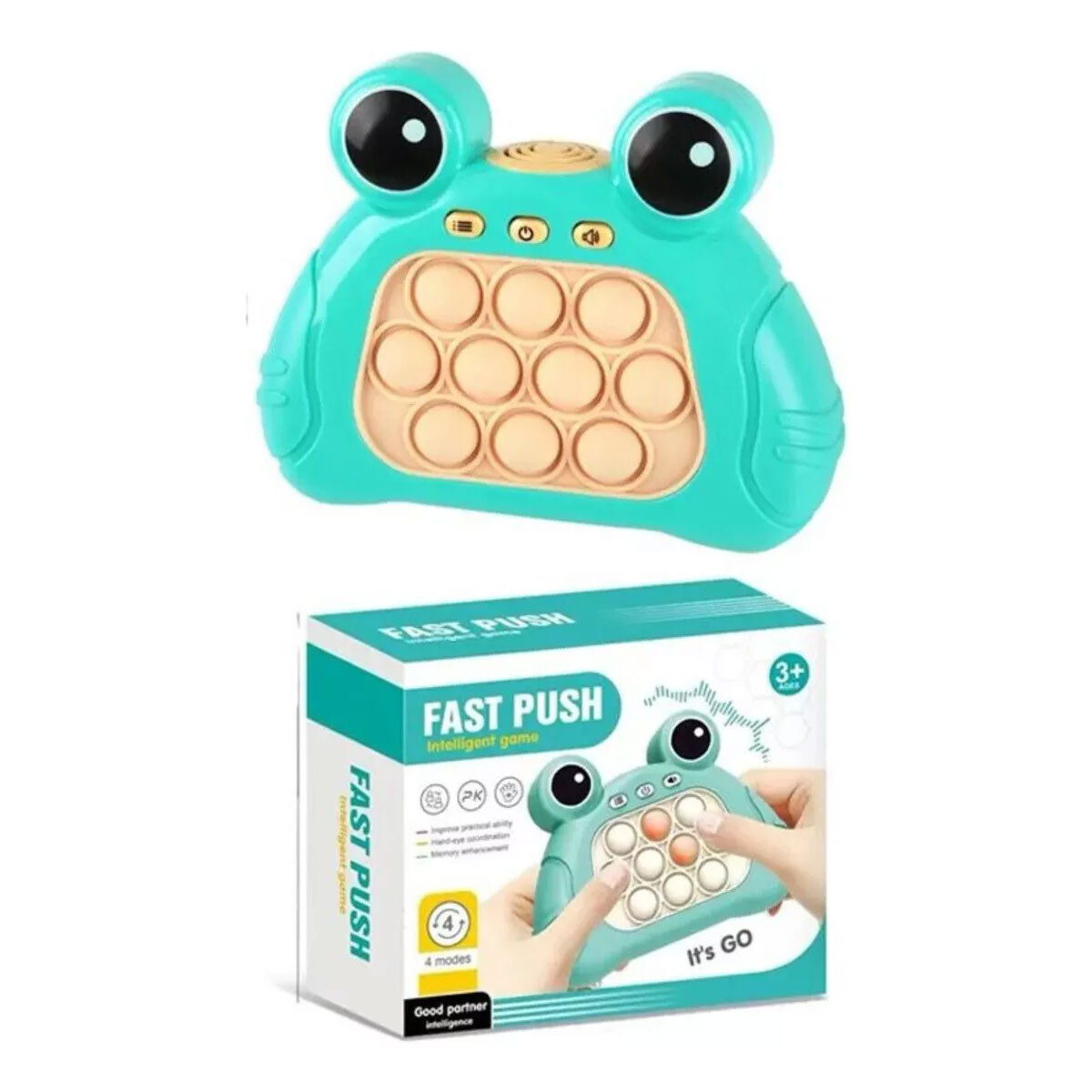 Juego para niños interactivo POP IT electrónico diseño rana Azul 