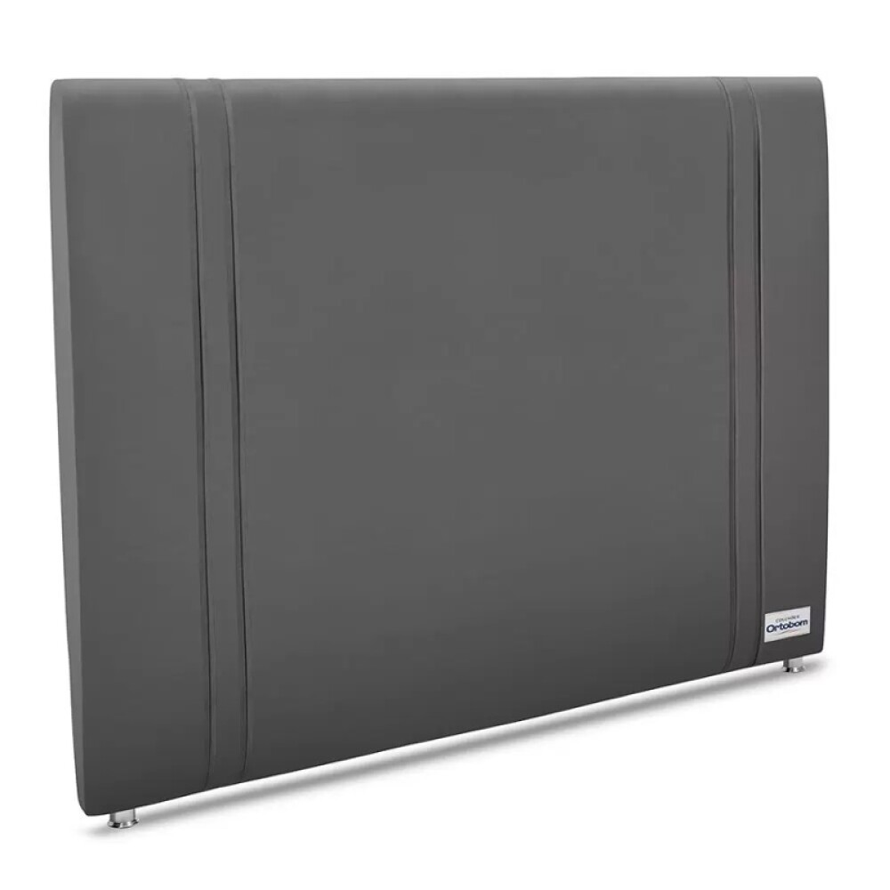 RESPALDO TAMISA VELUDO CINZA 8x125x140 Respaldo Tamisa Veludo Cinza 8x125x140