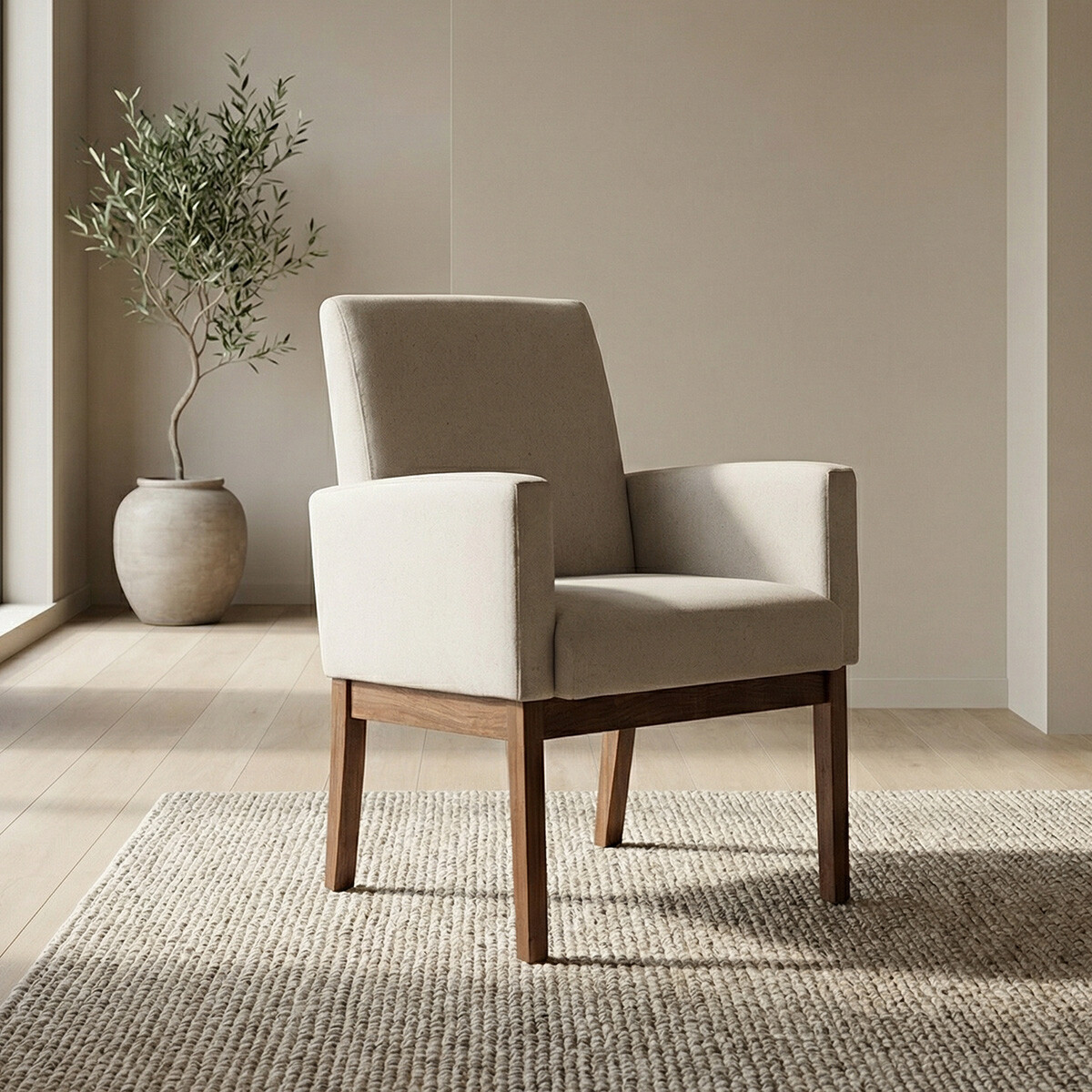 Butaca Claudia - Tela Rústica - 290-G2 (Beige) 