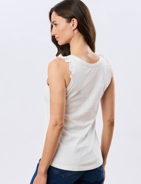 MUSCULOSA LISA DE ALGODÓN Blanco