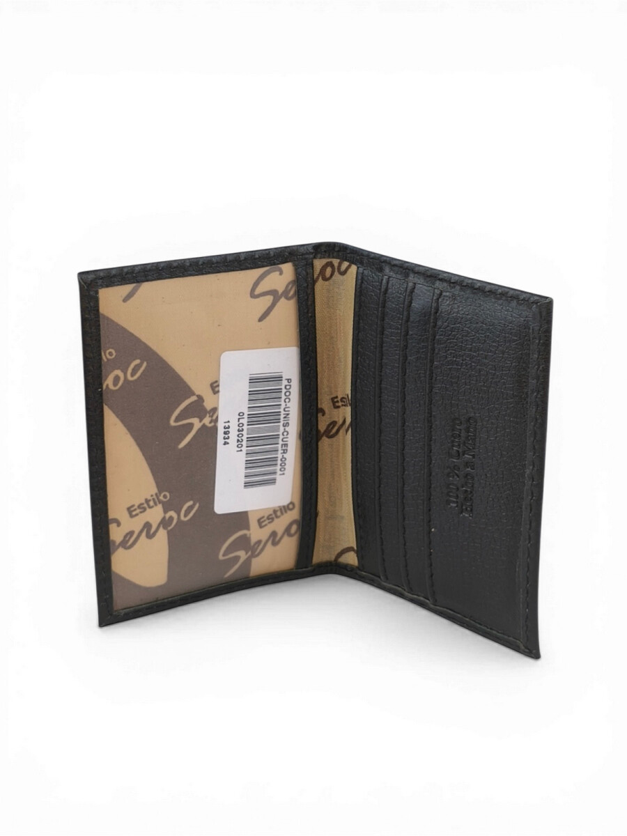 Porta documentos con visor - Negro 
