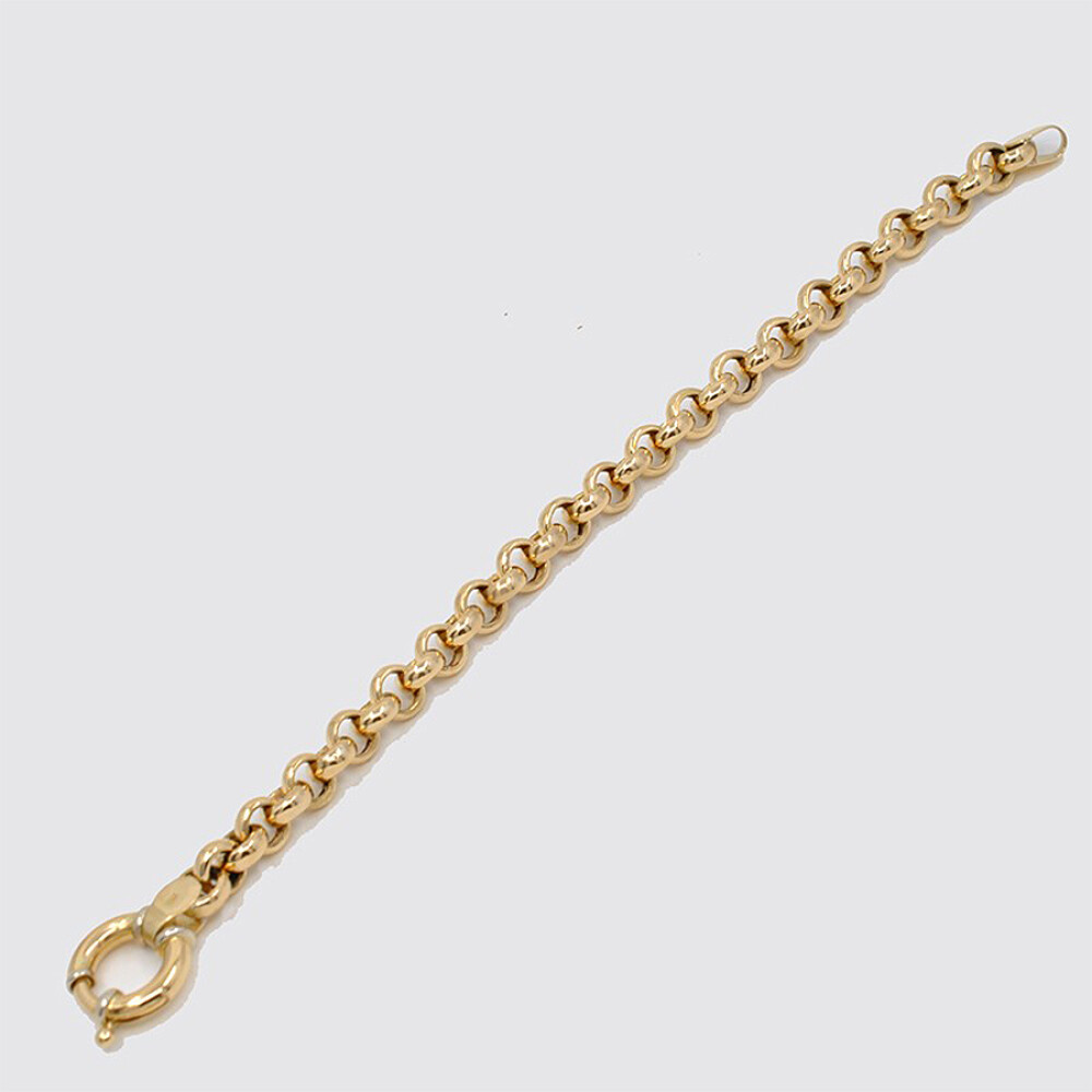 Pulsera Rolo En Oro 18K Con Cierre Marinero Pulsera Rolo En Oro 18K Con Cierre Marinero