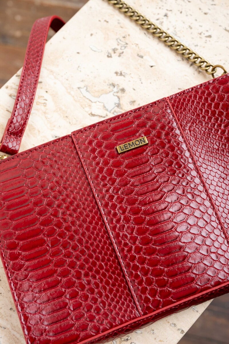 Cartera Snake Rojo