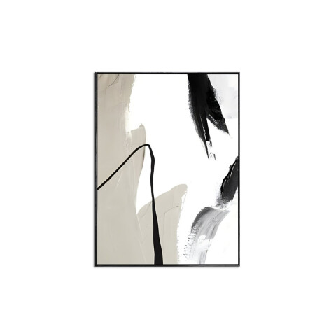 CUADRO CANVAS 30x40 MARCO ABSTRACTO BEIGE NEGRO 2 CUADRO CANVAS 30x40 MARCO ABSTRACTO BEIGE NEGRO 2