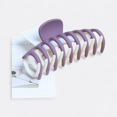 Pinza Para Cabello 2 Colores Lila Y Blanco