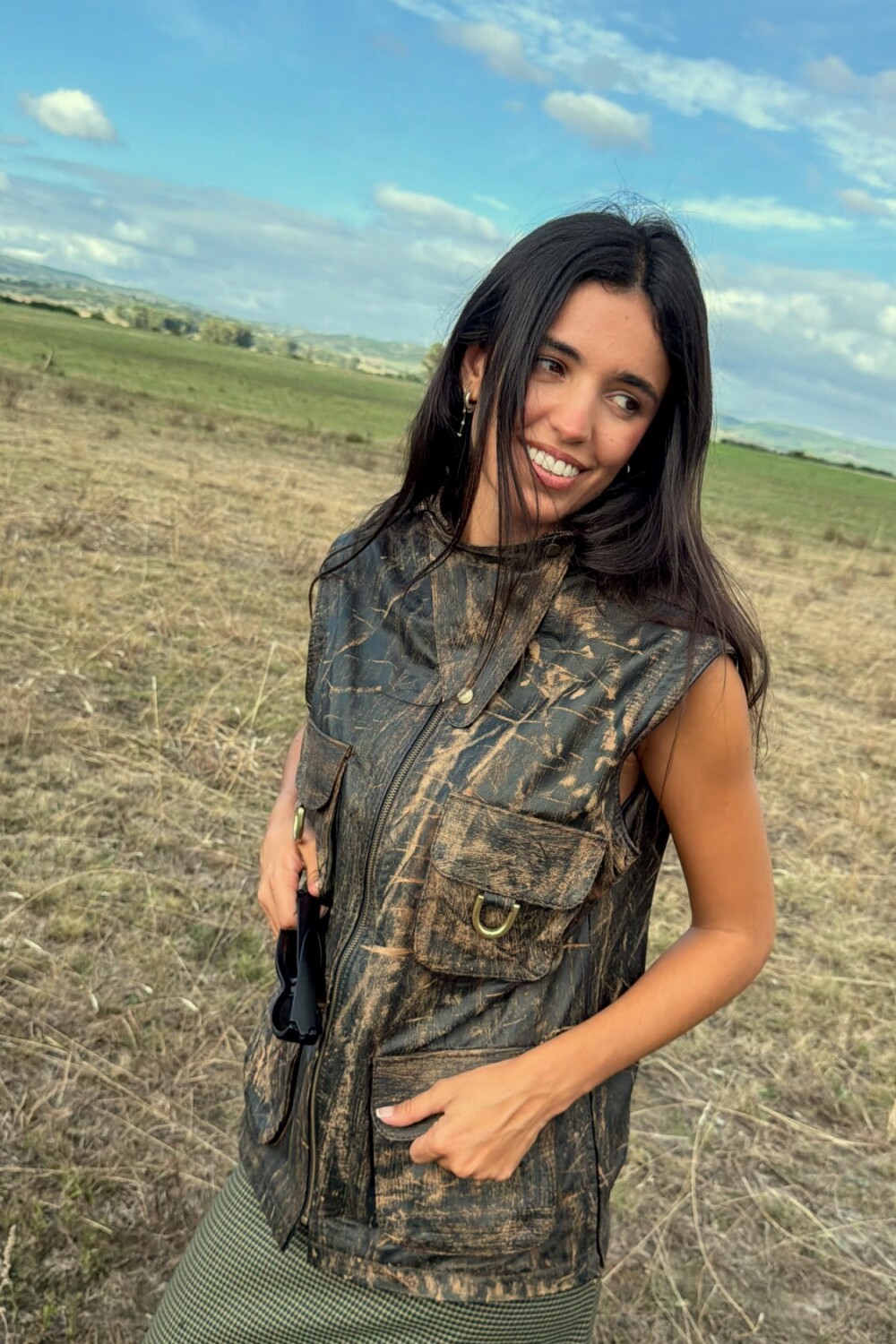 Triangle Vest Negro Vintage