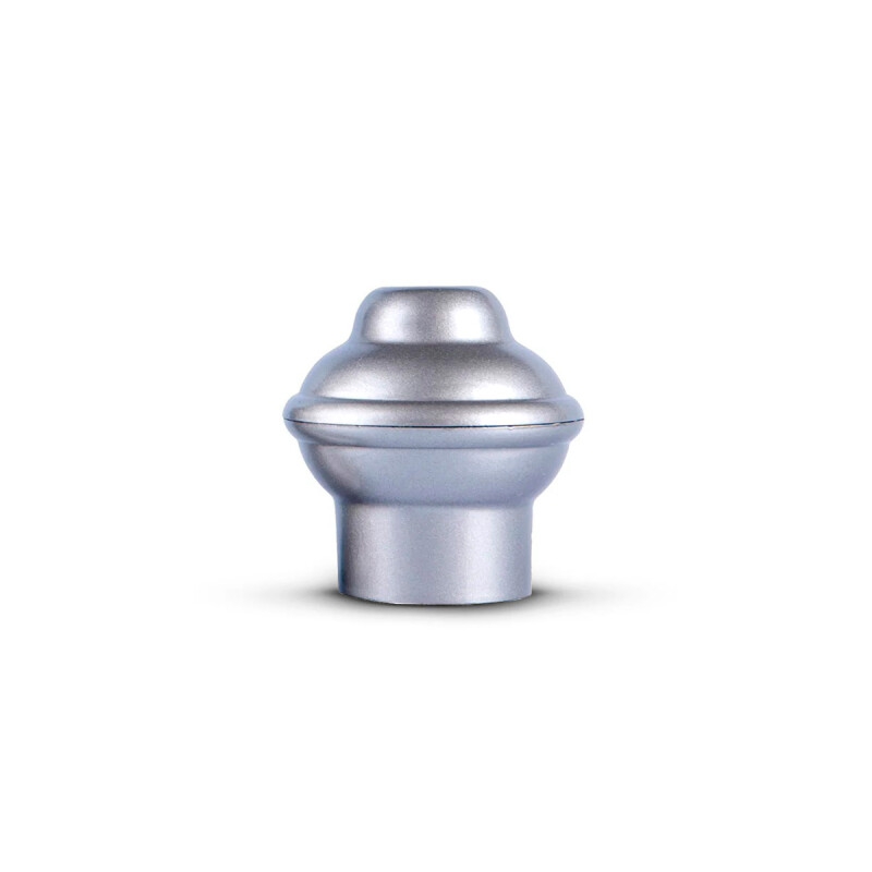 Barrote cortina de metal 2 m + 2 Soportes PLATEADO OSCURO