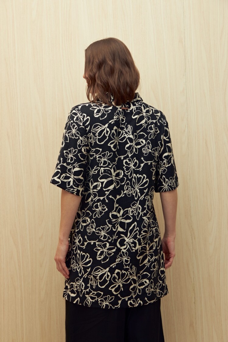 VESTIDO GIANA PRINTED Negro Florcitas