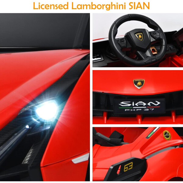 Auto A Batería Infantíl Lamborghini Sian Qls6388 AUTO ELECTRICO LAMBORGHINI QLS6388