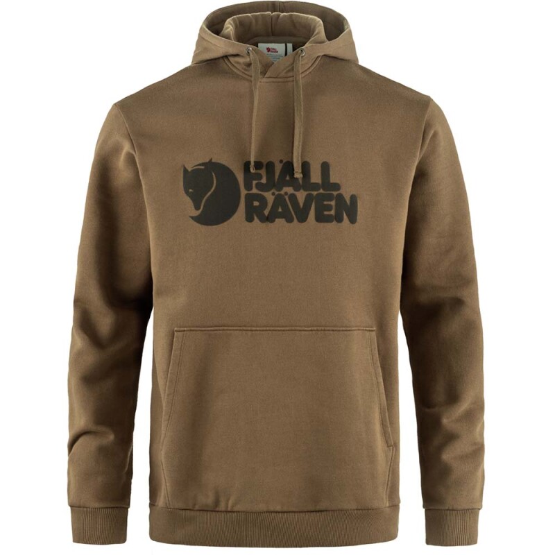 Polerón Fjallraven Logo Hoodie Hombre Wood Brown